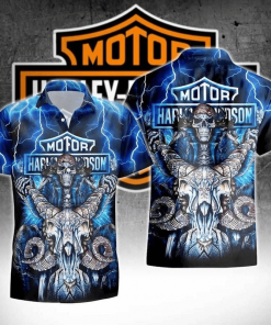 Harley Davidson Button Shirt Design 3D Full Printed Sizes S - 5XL NANA07