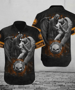 Harley Davidson Button Shirt Design 3D Full Printed Sizes S - 5XL NANA08