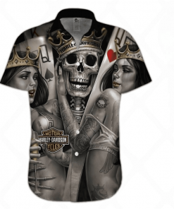 Harley Davidson Button Shirt Design 3D Full Printed Sizes S - 5XL TLEA201C