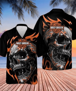 Harley Davidson Hawaii Shirt Design 3D Full Printed Sizes S - 5XL NABB108