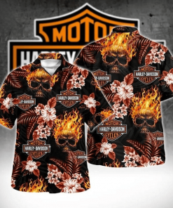 Harley Davidson Hawaii Shirt Design 3D Full Printed Sizes S - 5XL NAQA98