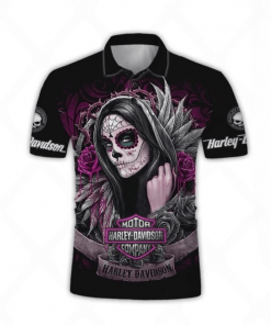 Harley Davidson Polo Design 3D Full Printed Sizes S - 5XL NABQ229S