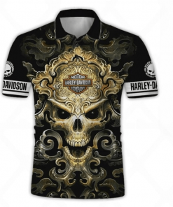 Harley Davidson Polo Design 3D Full Printed Sizes S - 5XL NABQ236S