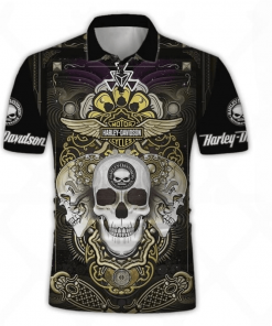 Harley Davidson Polo Design 3D Full Printed Sizes S - 5XL NABQ235S
