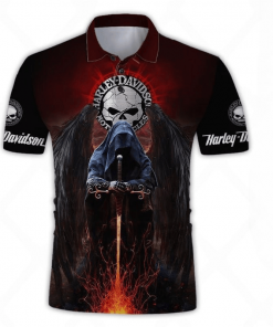 Harley Davidson Polo Design 3D Full Printed Sizes S - 5XL NAPA02S