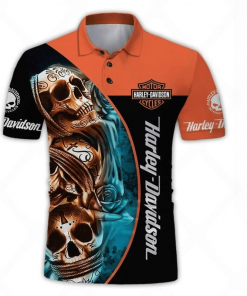Harley Davidson Polo Design 3D Full Printed Sizes S - 5XL NAKA05S