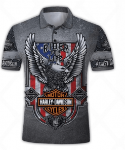 Harley Davidson Polo Design 3D Full Printed Sizes S - 5XL TLEA207B