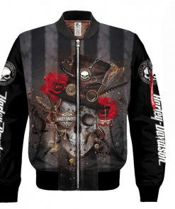 Harley Davidson Bomber Jacket Design 3D Full Printed NANA435K