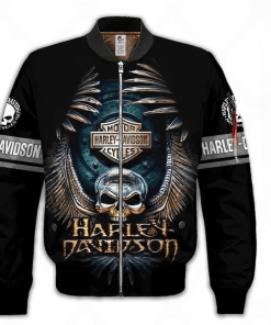 Harley Davidson Bomber Jacket Design 3D Full Printed NMQI28G