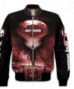 Harley Davidson Bomber Jacket Design 3D Full Printed TLEA203I