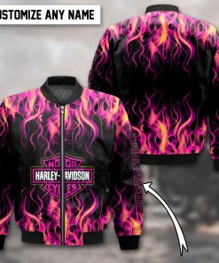 Harley Davidson Custom Name Bomber Jacket Design 3D Full Printed M601713E