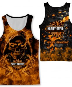 Harley Davidson Tank Top Design 3D Full Printed Sizes S - 5XL - NABG343H