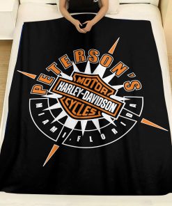 Harley Davidson Motorcycle Custom Name Blanket NAMA529