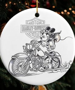 Harley Davidson Motorcycle Ceramic Round Ornament NABE341