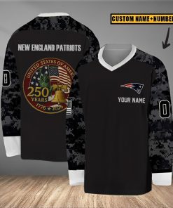 NFL New England Patriots Patriotic Camo 250th Anniversary Custom Jersey