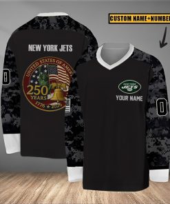 NFL New York Jets Patriotic Camo 250th Anniversary Custom Jersey
