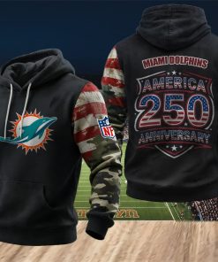 NFL Miami Dolphins America 250th Anniversary Patriotic Hoodie