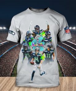 NFL Seattle Seahawks Super Bowl LX Team Collage Football T-Shirt
