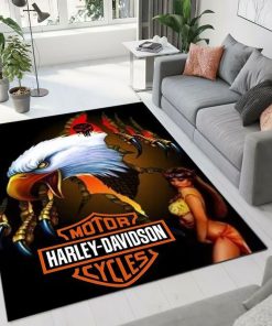 Harley Davidson Motorcycle Rug Home Floor Decor NABU242