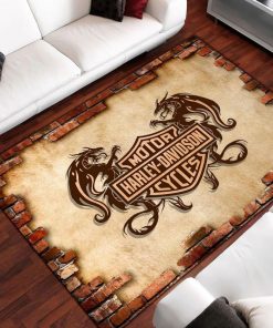 Harley Davidson Motorcycle Rug Home Floor Decor NABU238