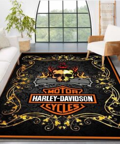 Harley Davidson Motorcycle Rug Home Floor Decor NABT313
