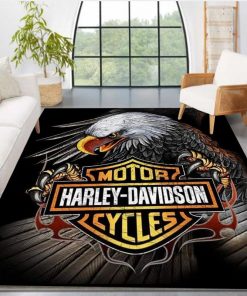 Harley Davidson Motorcycle Rug Home Floor Decor NABT311