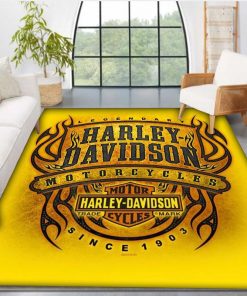 Harley Davidson Motorcycle Rug Home Floor Decor NABT325