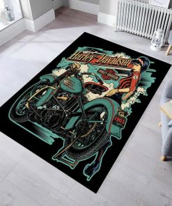 Harley Davidson Motorcycle Rug Home Floor Decor NABI278