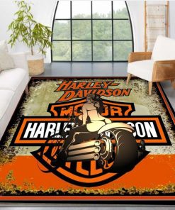 Harley Davidson Motorcycle Rug Home Floor Decor NABT314