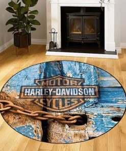 Harley Davidson Motorcycle Round Rug NABU244S