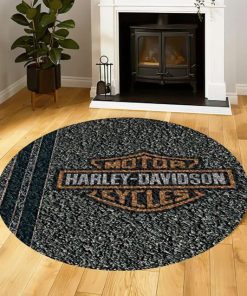 Harley Davidson Motorcycle Round Rug NABU241S