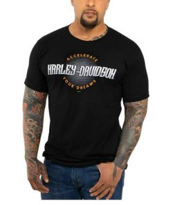 Harley Davidson Motorcycle Accelerate Your Dreams T-Shirt Design 2D Full Printed Sizes S - 5XL - NABI243