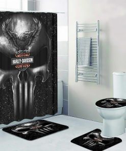 Harley Davidson Motorcycle Bathroom Decor Set Perfect Gift NABJ251