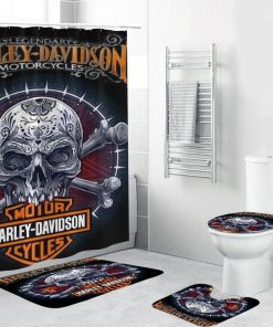 Harley Davidson Motorcycle Bathroom Decor Set Perfect Gift NABB28
