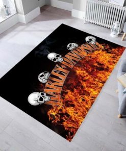 Harley Davidson Motorcycle Rug Home Floor Decor Perfect Gift NAAL20