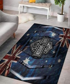 Harley Davidson Motorcycle Australia Flag Rug Home Floor Decor Perfect Gift NABH141A