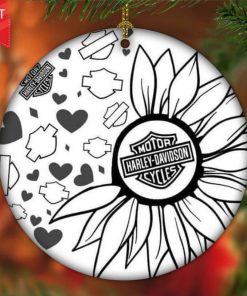 Harley Davidson Motorcycle Ceramic Round Ornament NABE378