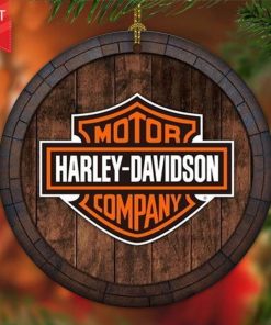 Harley Davidson Motorcycle Ceramic Round Ornament NABE376