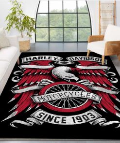 Harley Davidson Motorcycle Rug Home Floor Decor NABT244