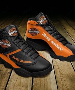 Harley Davidson Motorcycle Black Air Jordan 13 Perfect Gift- NML261