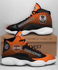 Harley Davidson Motorcycle Black Air Jordan 13 Perfect Gift- NMAP368