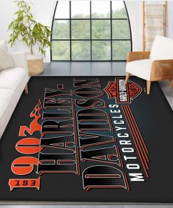 Harley Davidson Motorcycle Rug Home Floor Decor NABT247