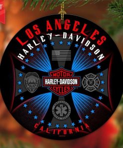 Harley Davidson Motorcycle Ceramic Round Ornament NABE337