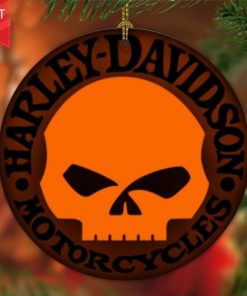 Harley Davidson Motorcycle Ceramic Round Ornament NABE380