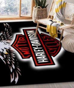 Harley Davidson Motorcycle Rug Home Floor Decor Perfect Gift NAAL08
