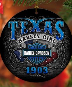 Harley Davidson Motorcycle Ceramic Round Ornament NABE344