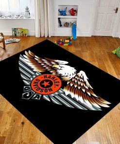 Harley Davidson Motorcycle Rug Home Floor Decor Perfect Gift NABK335
