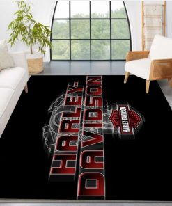 Harley Davidson Motorcycle Rug Home Floor Decor NABT220