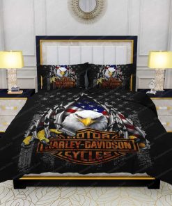 Harley Davidson Bedding Set Cover Design 3D Perfect Gift- NABD542