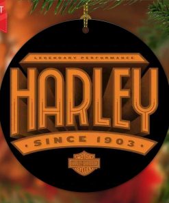 Harley Davidson Motorcycle Ceramic Round Ornament NABE388